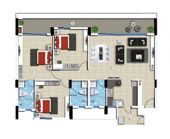 3 BHK Flat for Sale of Built-up 1470 Sq.ft in SJR BLUE WATERS Sarjapur Road Bangalore by Manjushree 3 BHK Flat for Sale of Built-up 1470 Sq.ft in SJR BLUE WATERS Sarjapur Road Bangalore by Manjushree