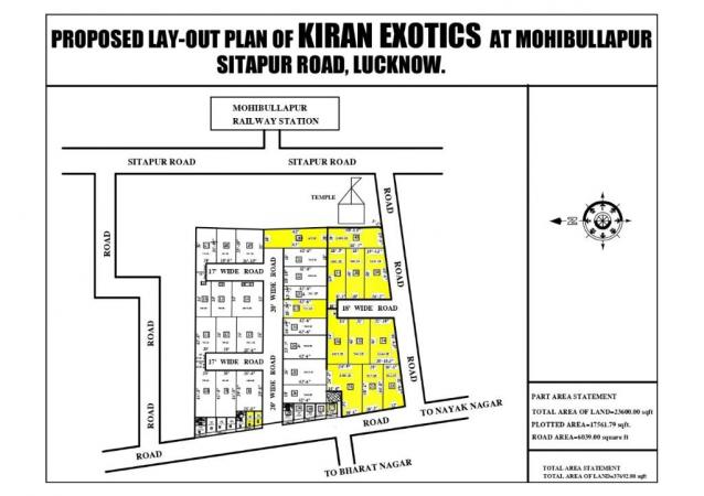 Residential Plot for Sale of Built-up 975 Sq.ft in Kiran Exotica Mohibulapur Lucknow by Kiran Residential Plot for Sale of Built-up 975 Sq.ft in Kiran Exotica Mohibulapur Lucknow by Kiran