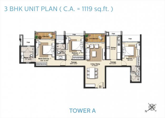 3 BHK Flat for Sale of Super Built-up 1680 Sq.ft in Raheja Exotica Malad West Mumbai by Praful Shah 3 BHK Flat for Sale of Super Built-up 1680 Sq.ft in Raheja Exotica Malad West Mumbai by Praful Shah