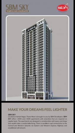 1 BHK Residential Plot for Sale of Built-up 442 Sq.ft in SBM Sky Thane West Thane by Supreme Creations 1 BHK Residential Plot for Sale of Built-up 442 Sq.ft in SBM Sky Thane West Thane by Supreme Creations