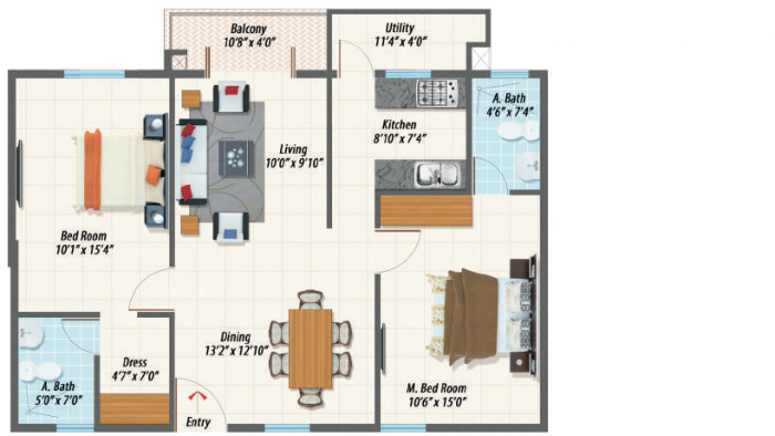 Flat for Sale of Built-up 1182 Sq.ft in Urban Ecospace Sarjapur Bangalore by Sindhu Flat for Sale of Built-up 1182 Sq.ft in Urban Ecospace Sarjapur Bangalore by Sindhu