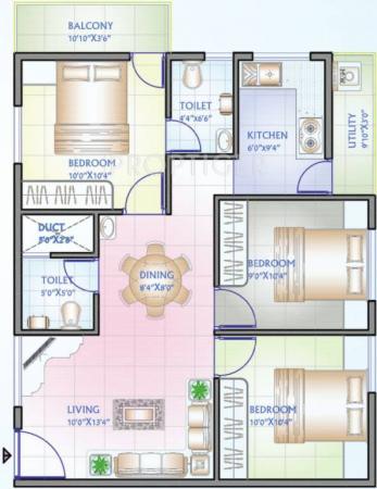 3 BHK Flat for Sale of Built-up 922 Sq.ft in Aryan Fountain Square Sarjapur Road Bangalore by Monish 3 BHK Flat for Sale of Built-up 922 Sq.ft in Aryan Fountain Square Sarjapur Road Bangalore by Monish