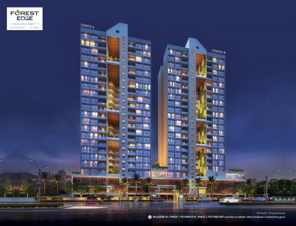 2 BHK Flat for Sale of Carpet 670 Sq.ft in Forest Edge Phase 2 Kharadi Pune by Ashwini 2 BHK Flat for Sale of Carpet 670 Sq.ft in Forest Edge Phase 2 Kharadi Pune by Ashwini